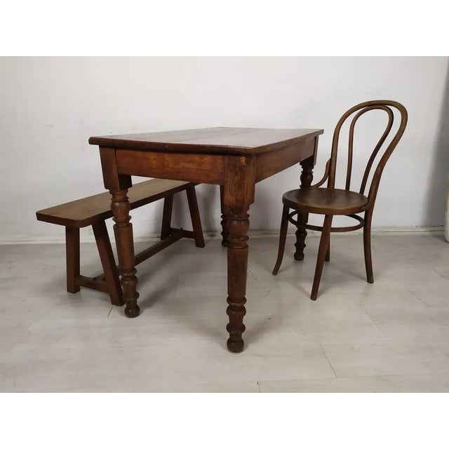 1940s Set of Oak Farmhouse Benches, 1940s For Sale - Image 5 of 13