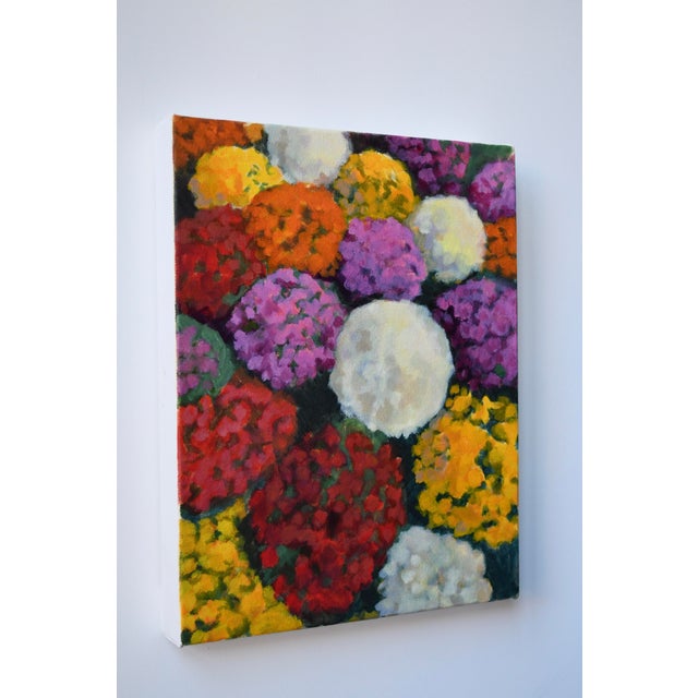 Original oil painting of Park Avenue Fall mums.