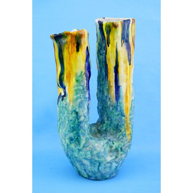 20th Century Ceramic Vase by G EC Amalfi, Gestione Esercizio Ceramiche attributed to Gambone, 1950s For Sale - Image 10 of 18