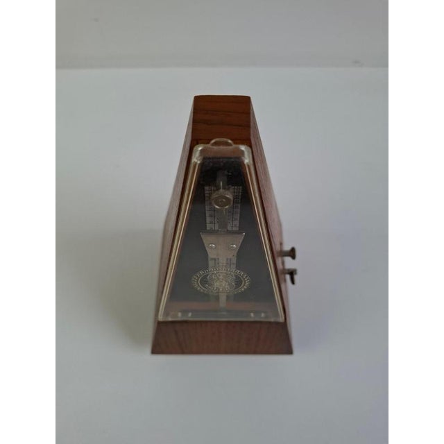 Mid-Century Modern German Mechanical Metronome in Wood from Wittner, 1970 For Sale - Image 3 of 18