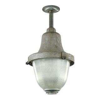 Mid 20th Century Industrial Original Holophane Pendant Light - Restored For Sale
