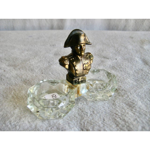 Early 20th Century Napoleon Figure Salt and Pepper Crystal Dish For Sale - Image 6 of 8