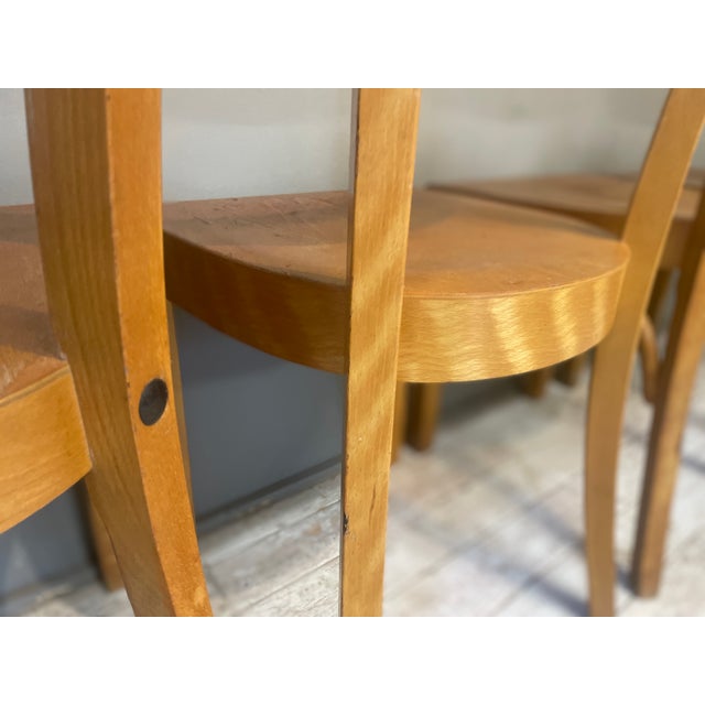 Vintage Bauhaus Chairs in Beech, 1950s, Set of 4 For Sale - Image 12 of 18