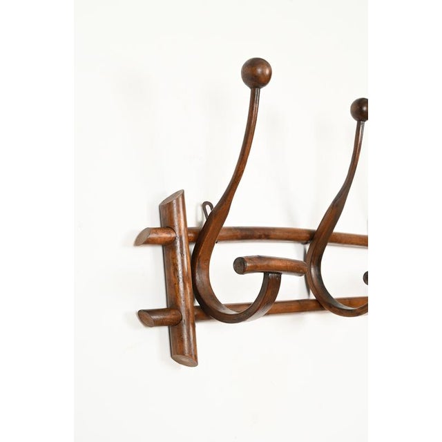 Gold Bent Walnut Coat Rack by Michael Thonet, 1890s For Sale - Image 8 of 12