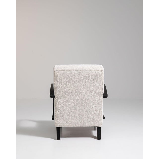 Cream Mid 20th Century France Cream Wood Armchair For Sale - Image 8 of 11