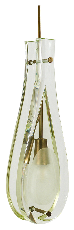Model 2259 Drop Pendant Lamp by Max Ingrand for Fontana Arte, Italy, 1960s