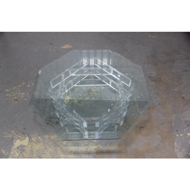 1990s Stacked Lucite Coffee Table For Sale - Image 9 of 12