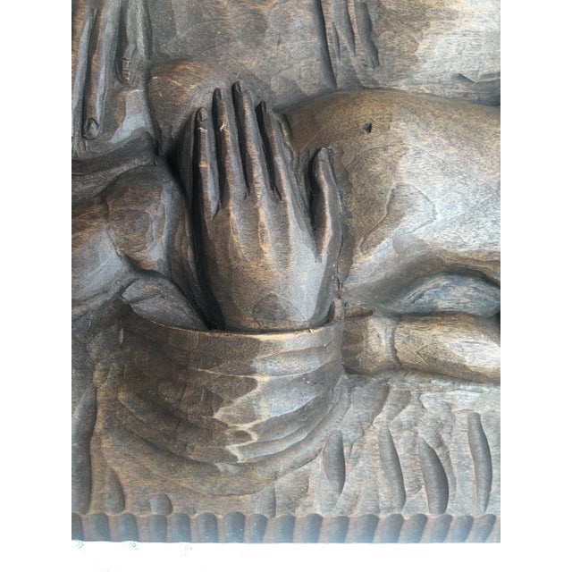 Flat Wood Carving, 1940s For Sale - Image 3 of 14