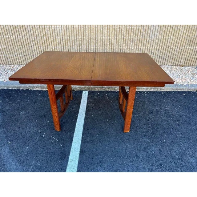 Mid 20th Century Mid 20th Century Walnut Dining Table With 2 Leaves. For Sale - Image 5 of 11