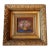 Antique Flowers in Vase Oil on Board in Ornate Baroque Wood & Gesso Frame For Sale