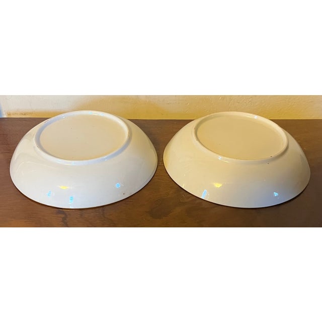 Antique 19th Century English Regency Porcelain Saucer Dishes With Adam Buck Domestic Scene in Puce Purple Circa 1810 - A Pair For Sale - Image 4 of 6