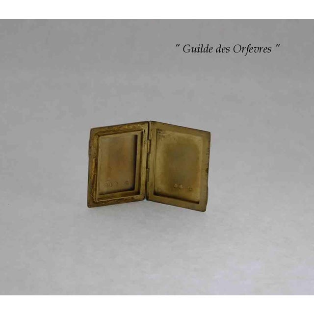 Mid-Century Modern Sterling Silver Miniature Hinged Photo Box. For Sale - Image 3 of 8