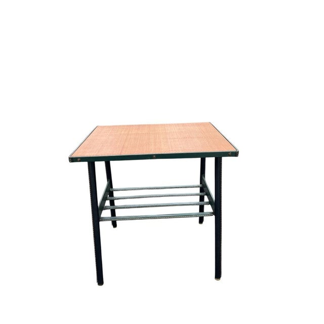 Stitched Side Table by Jacques Adnet, 1950 For Sale - Image 10 of 10