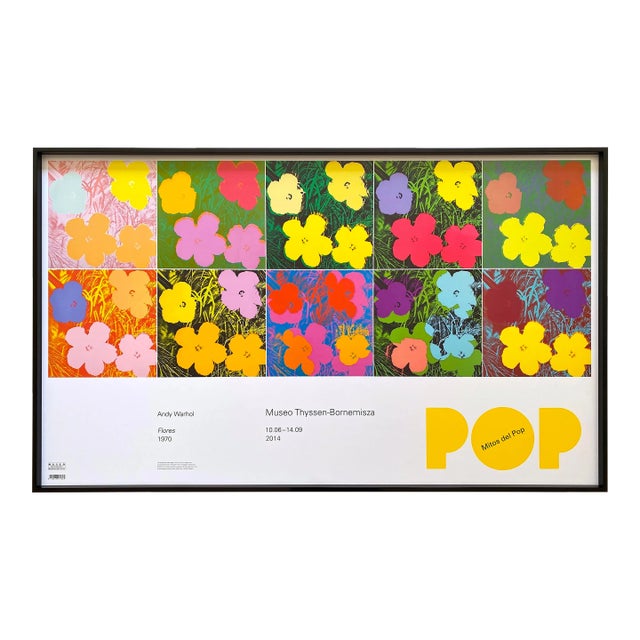 David Flores シルクスクリーン ANDY WARHOL ポスター Andy Warhol Exhibition Poster Andy Warhol Flowers Art Print