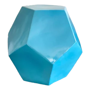 Blue Turquoise Indoor Outdoor Side Table Faceted Cole by High End Designer Made Goods