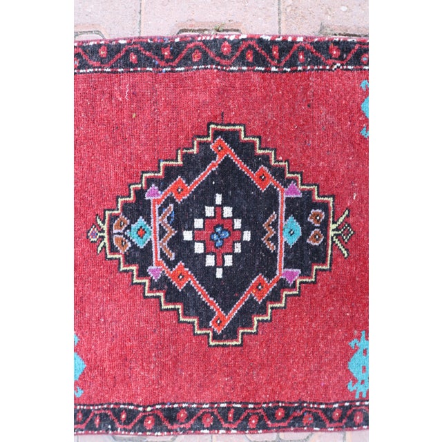 1970s Rustic Red Oriental Hand Knotted Wool Rug For Sale - Image 11 of 13