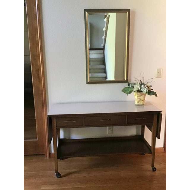 Vintage Beveled Hall Wall Mirror For Sale - Image 9 of 11