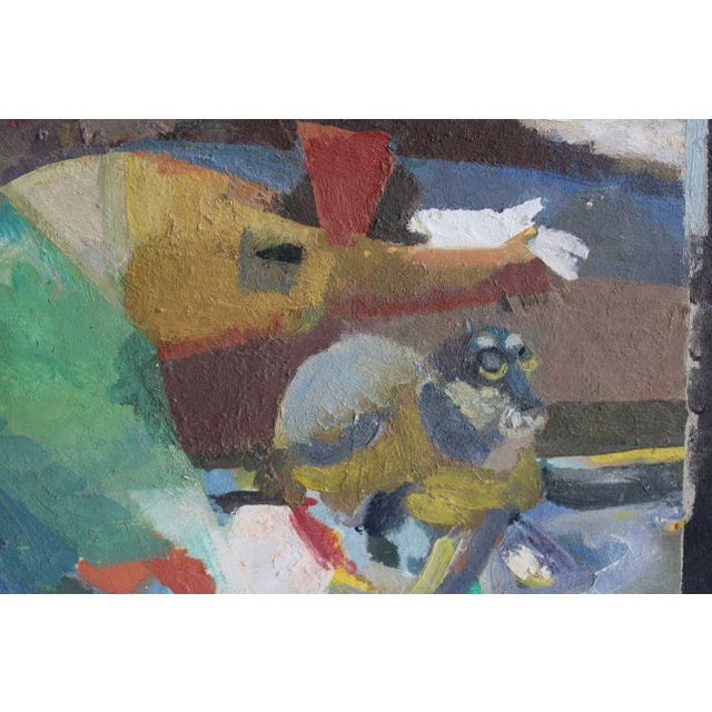 Victor Karnauh, In the Din of Racing, Oil on Canvas For Sale - Image 4 of 10