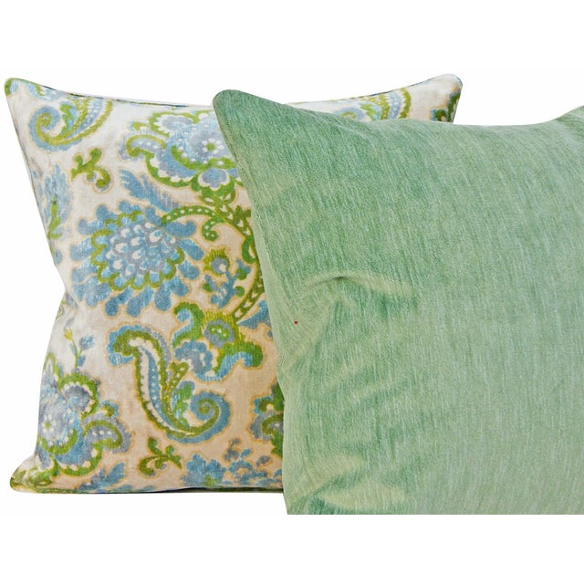 Contemporary Velvet Floral Pillow Cover 20x20 Chairish