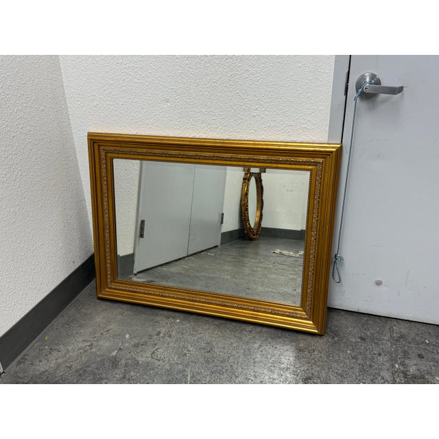 Wood Windsor Art & Mirror Company Custom Antique Gold Finish Wall Mirror, Circa 2000 For Sale - Image 7 of 12