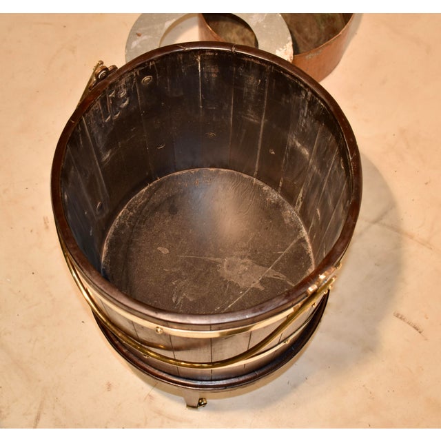 Brown 19th Century Strapped Mahogany Planter/Wine Cooler For Sale - Image 8 of 8