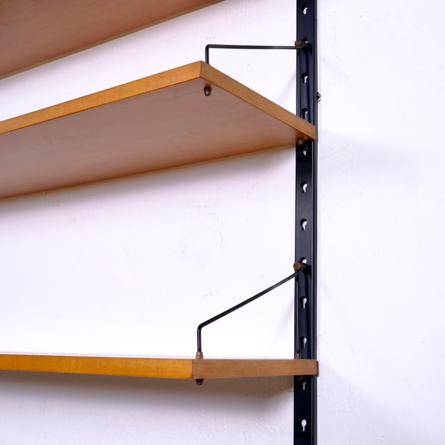 Scandinavian Wall-Mounted Bookcase, 1960s For Sale - Image 11 of 18