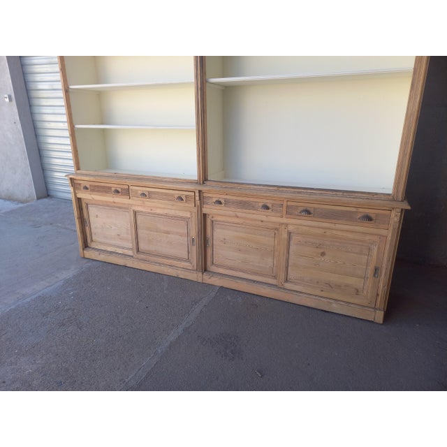 Large Fir Bookcase, 1890s For Sale - Image 10 of 18
