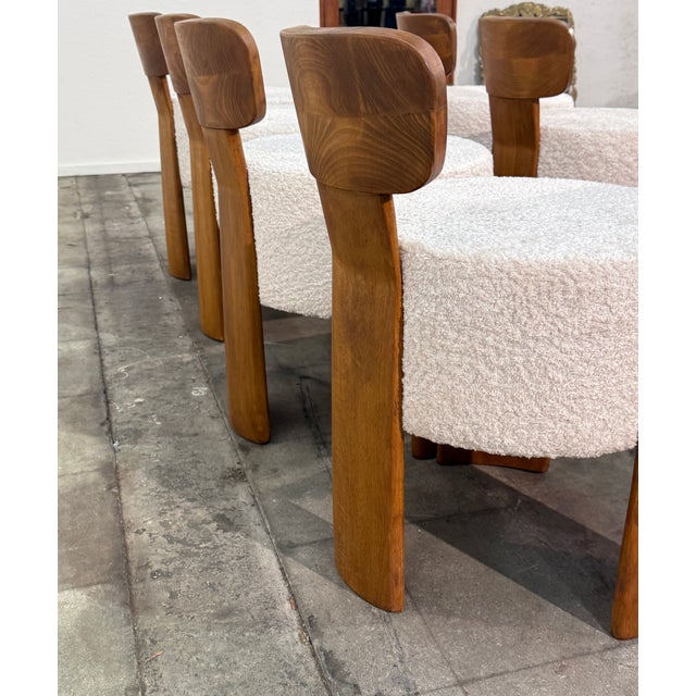 Set of Eight Reupholstered Chairs, Mid-Century Style For Sale - Image 10 of 11