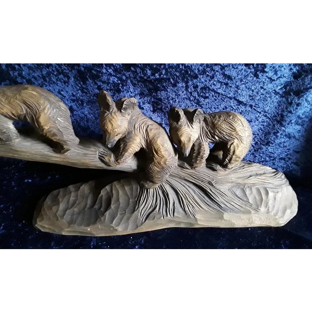Brown Hand -Carved Sculpture by Werner Ehlert Hannover, 1930s For Sale - Image 8 of 10
