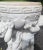19th Century Italian Carved White Marble Garden Planter With Cherubs For Sale - Image 11 of 12