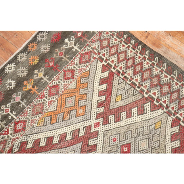 Late 20th Century Late 20th Century Tribal Jajim Kilim Turkish Rug For Sale - Image 5 of 18
