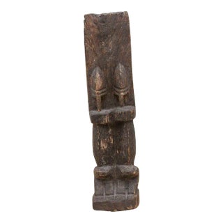 Small African Double Sided Carved Figure For Sale