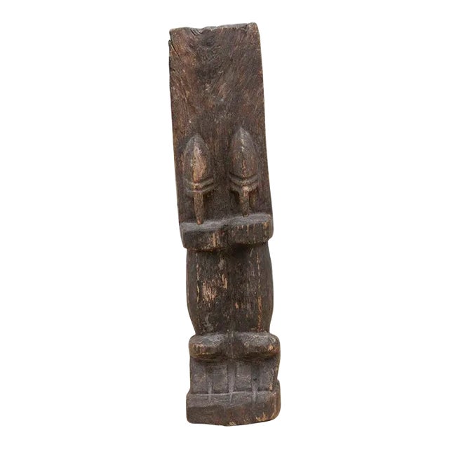 Small African Double Sided Carved Figure For Sale
