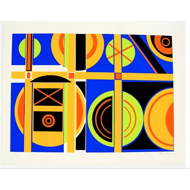 1970s Maxwell Jarvis Abstract Geometric Lithograph For Sale - Image 4 of 4