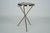 Mid-Century Modern Italian Brass and Wood Tripod Coffee Table, 1950s For Sale - Image 3 of 13