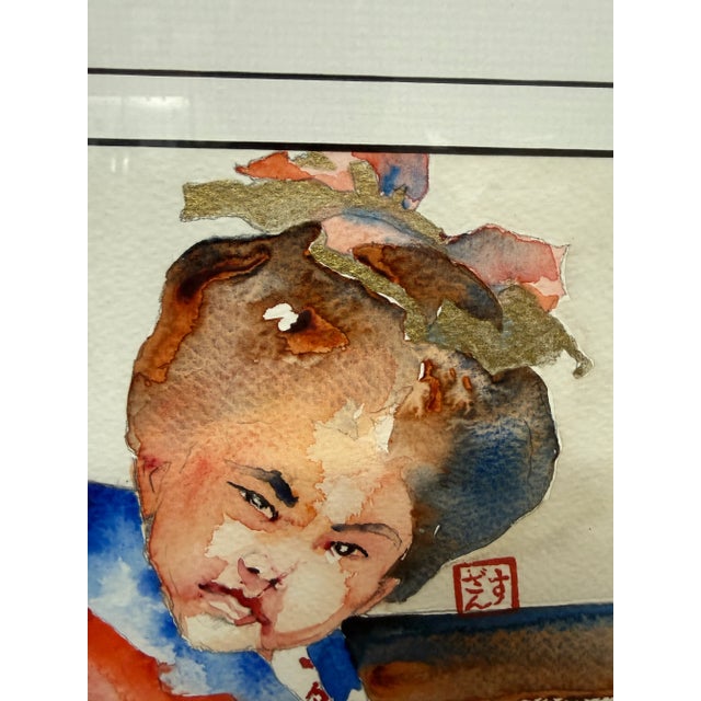 2000 - 2009 Sayles "Son of Renling" Watercolor Portraits, Set of Three For Sale - Image 5 of 12