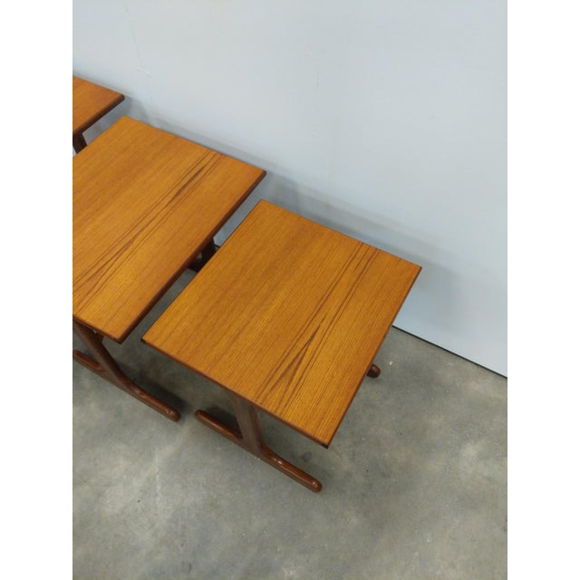 Brown Set of Vintage Mid Century Modern Teak Nesting Tables by G Plan For Sale - Image 8 of 9