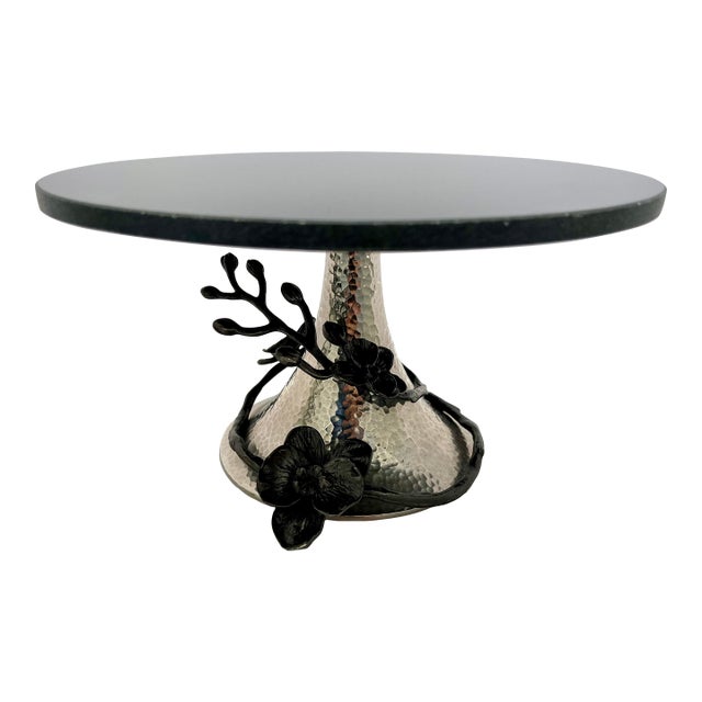 Michael Aram Black Orchid Cake Stand For Sale