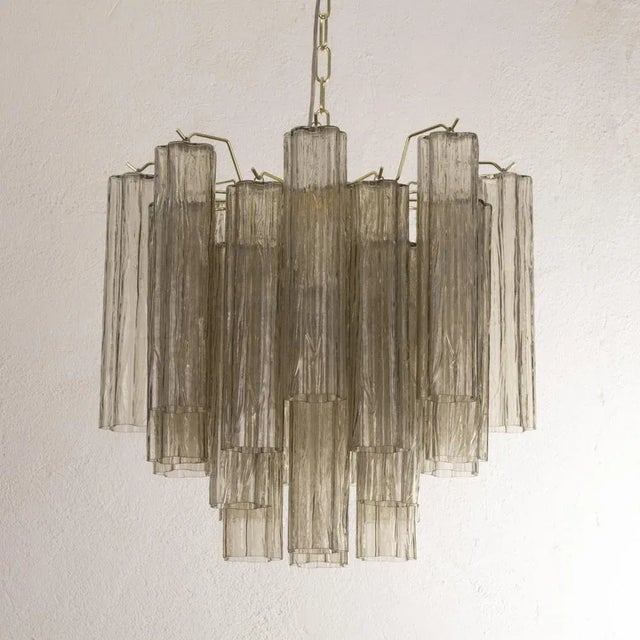 1990s Italian Chandelier in Murano Smoky Glass, 1990s For Sale - Image 5 of 10
