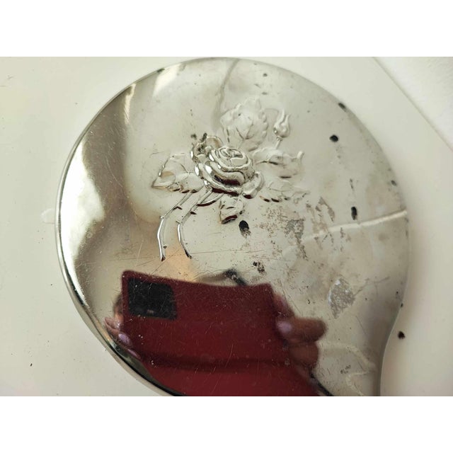 Pre-War Plated Mirror, 1890s For Sale - Image 4 of 5