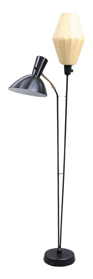 Steel Floor Lamp by Hans Bergström for Ateljé Lyktan, 1950s