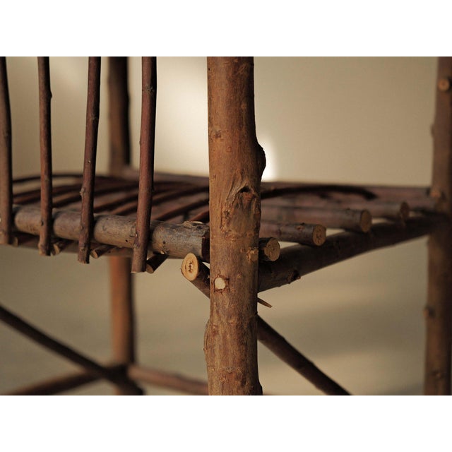 Brutalist Naive Hazelnut Branch Armchair, France, 1970 For Sale - Image 12 of 17