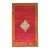 Cherry Red Vintage Turkish Tulu Medallion Carpet - 3'3" x 5'5" For Sale