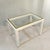 1970s Mid-Century Modern Cream Metal & Brass Side Tables with Glass Top, 1970s, Set of 2 For Sale - Image 5 of 12