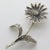 Metal Vintage Italian Handmade Genuine Silver Daisy Flower Dollhouse Figurine, 1970s For Sale - Image 7 of 13