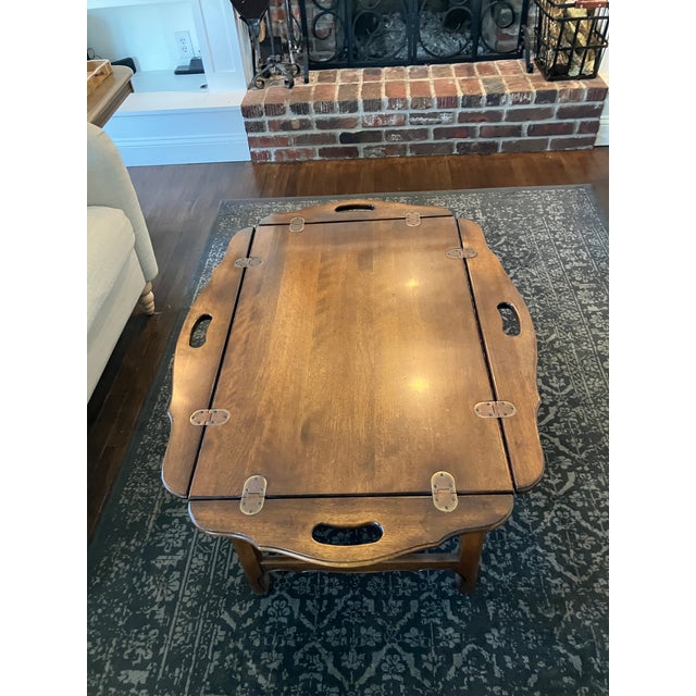 Ethan Allen 1970s Ethan Allen Vintage Butler Table For Sale - Image 4 of 7
