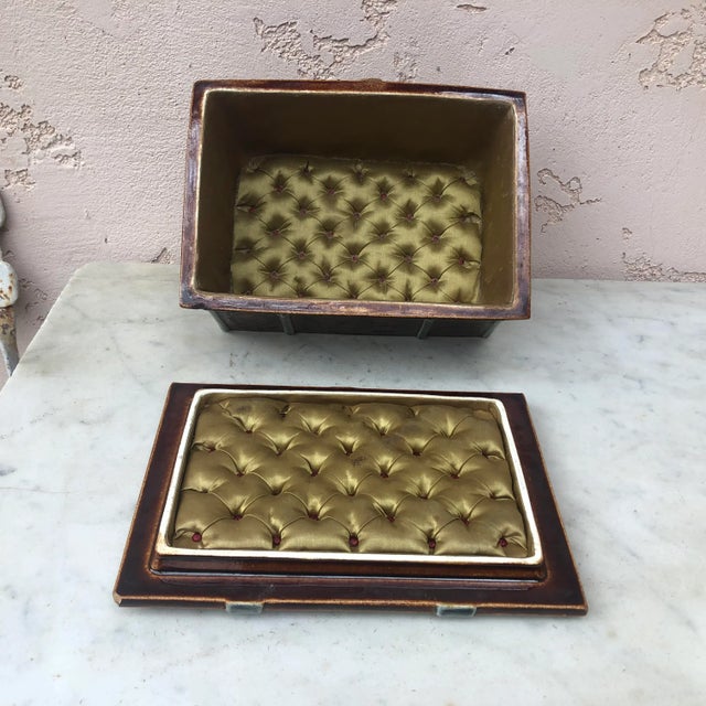 19th Century Majolica Jewel Box Choisy Le Roi For Sale In Austin - Image 6 of 8