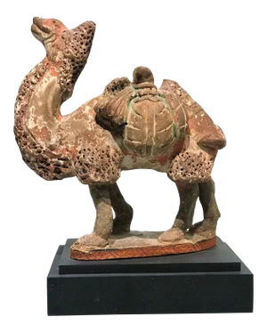 Tang Dynasty (618-907 Ad) Painted Pottery Camel