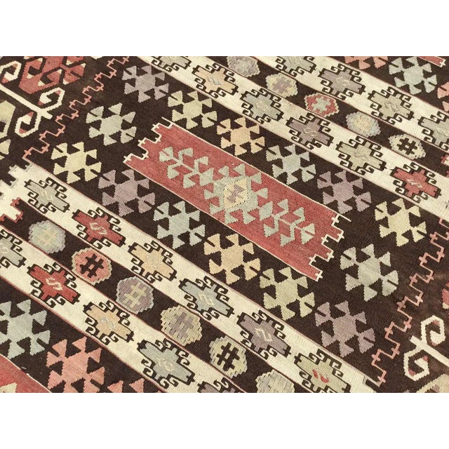 Vintage Turkish Kilim Rug - 59" X 99" For Sale - Image 9 of 11