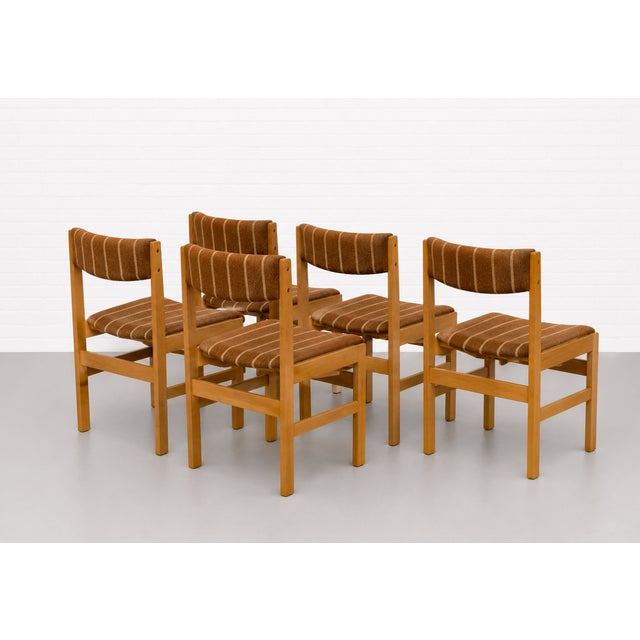 Set of 5 Mid Century Modern Oak Dining Chairs, Made in Denmark, C. 1960s For Sale - Image 14 of 16